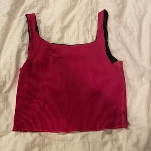 Carbon38 ribbed workout tank pink size M